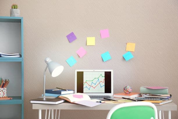 messy home office