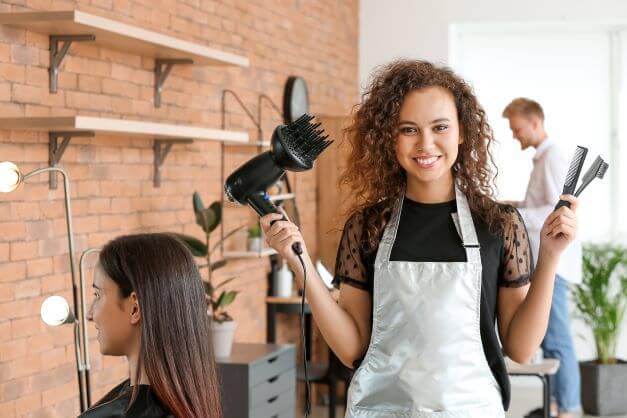 hairdresser at beauty salon