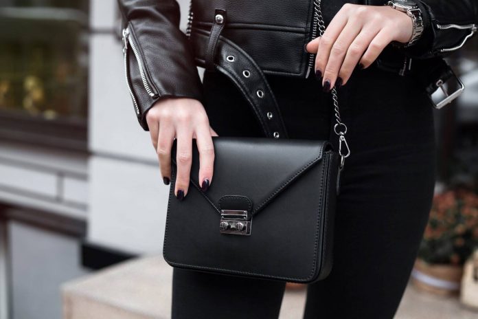 leather jacket and bag