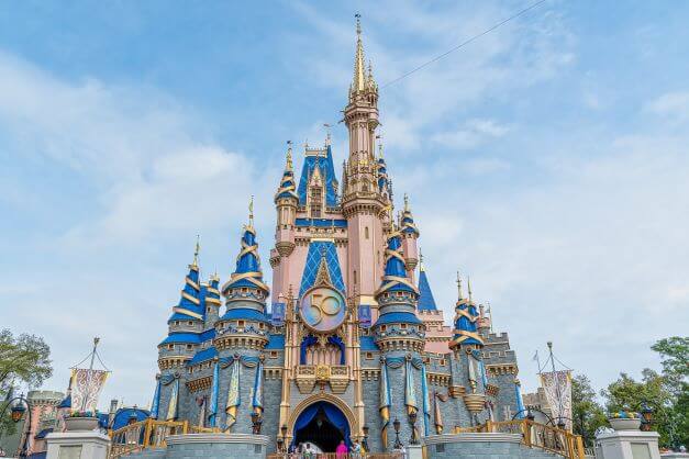 Cinderella castle at the Magic Kingdom Park