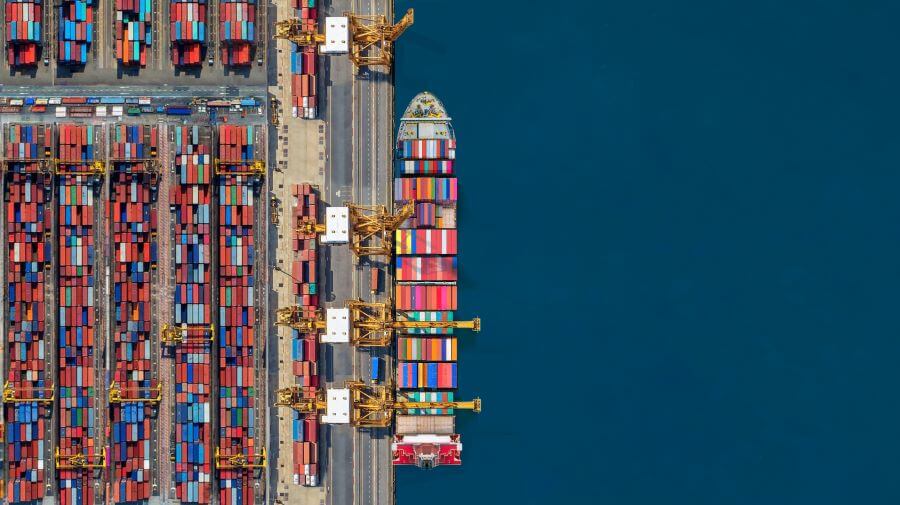 Shipping Carrier at port
