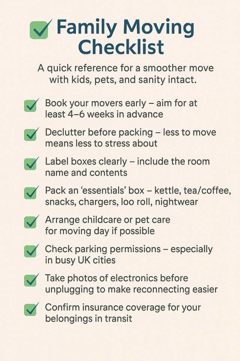 family moving checklist