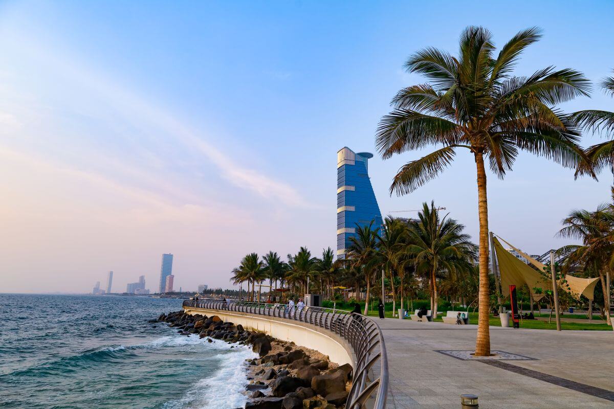 Jeddah beach Red Sea corniche View Saudi Arabia