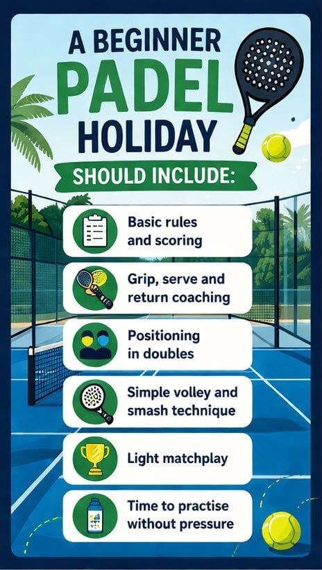 beginners padel holiday