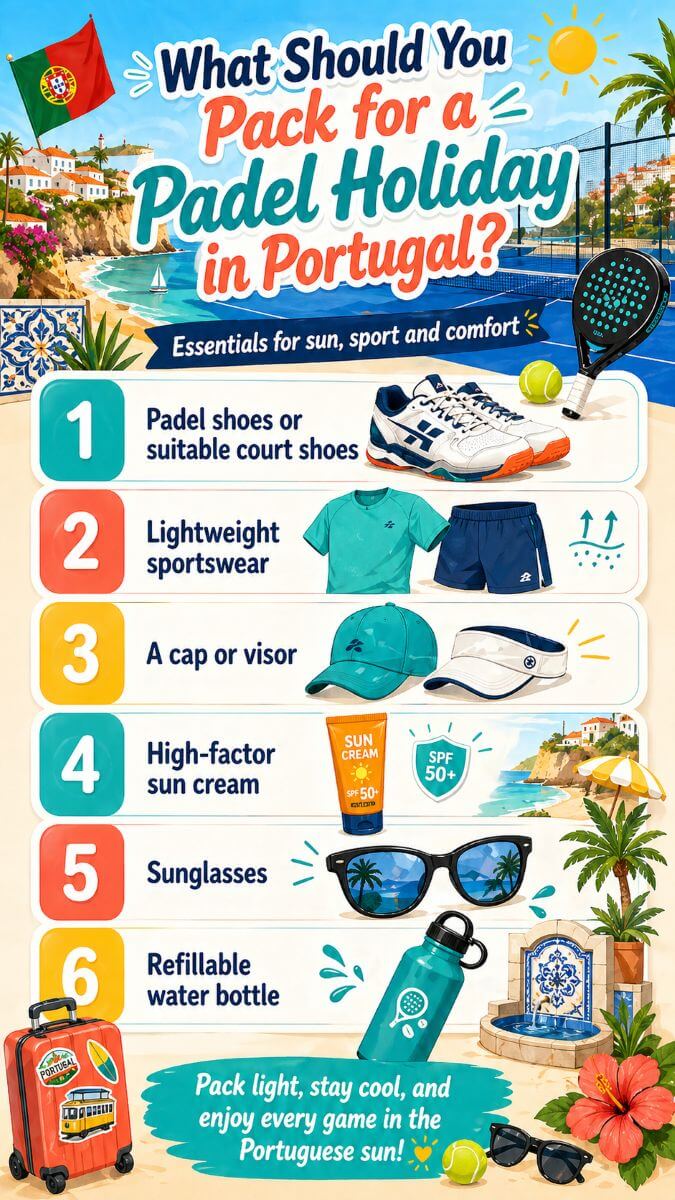 what to pack for padel holiday in portugal