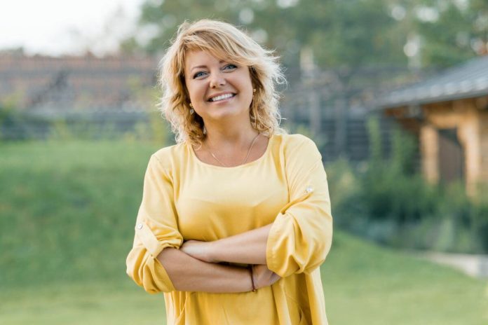 happy and confident mature woman