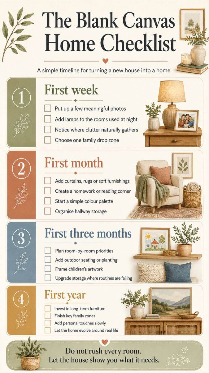 blank canvas home checklist