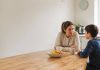 mother talking to son