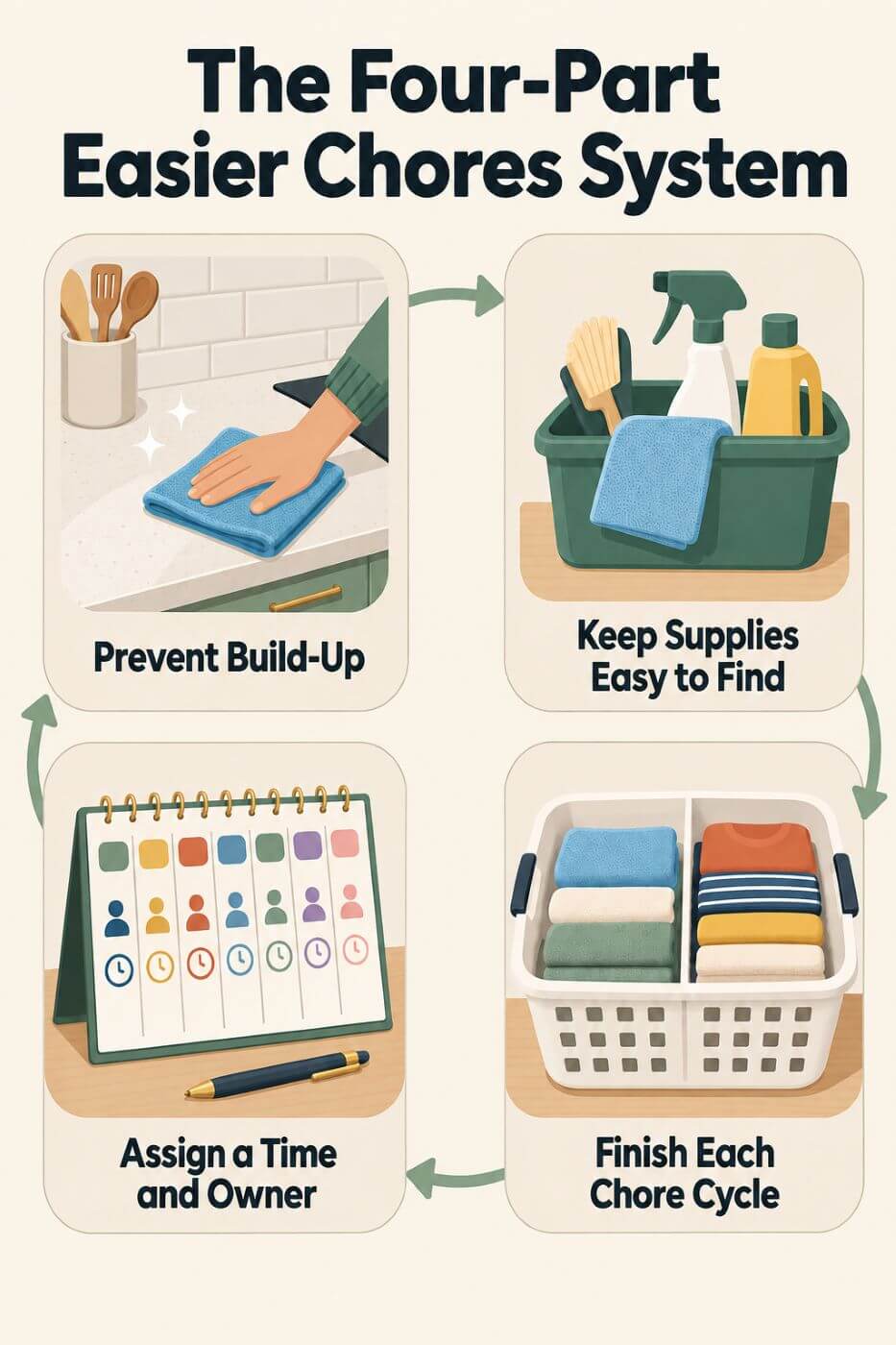 four part easier chores system